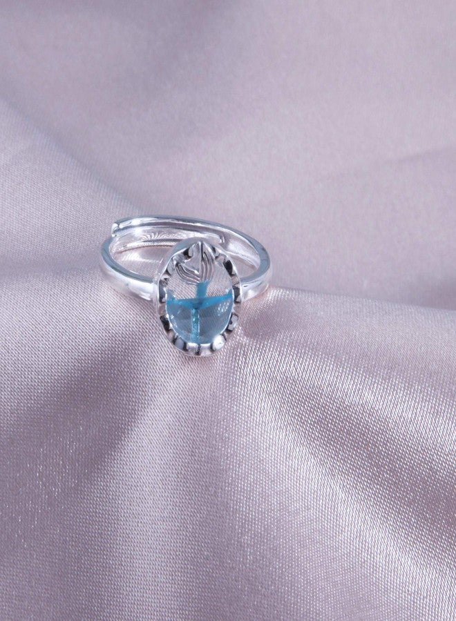 Helen de Lete Mermaid in Ocean S925 Sterling Silver Adjustable Ring for Women - Image 5