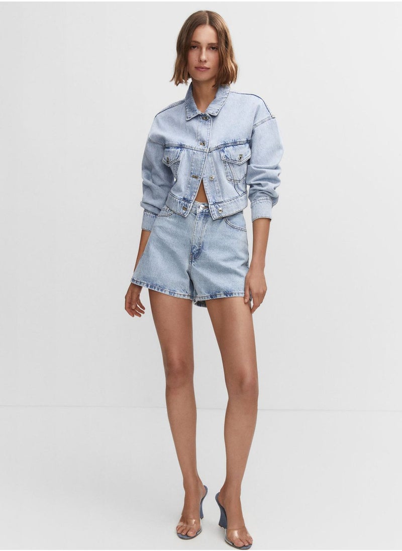 MANGO - High Waist Shorts - Image 1