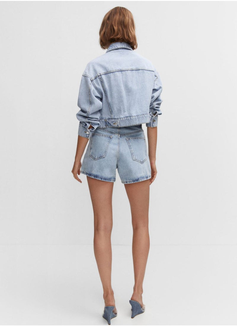 MANGO - High Waist Shorts - Image 1