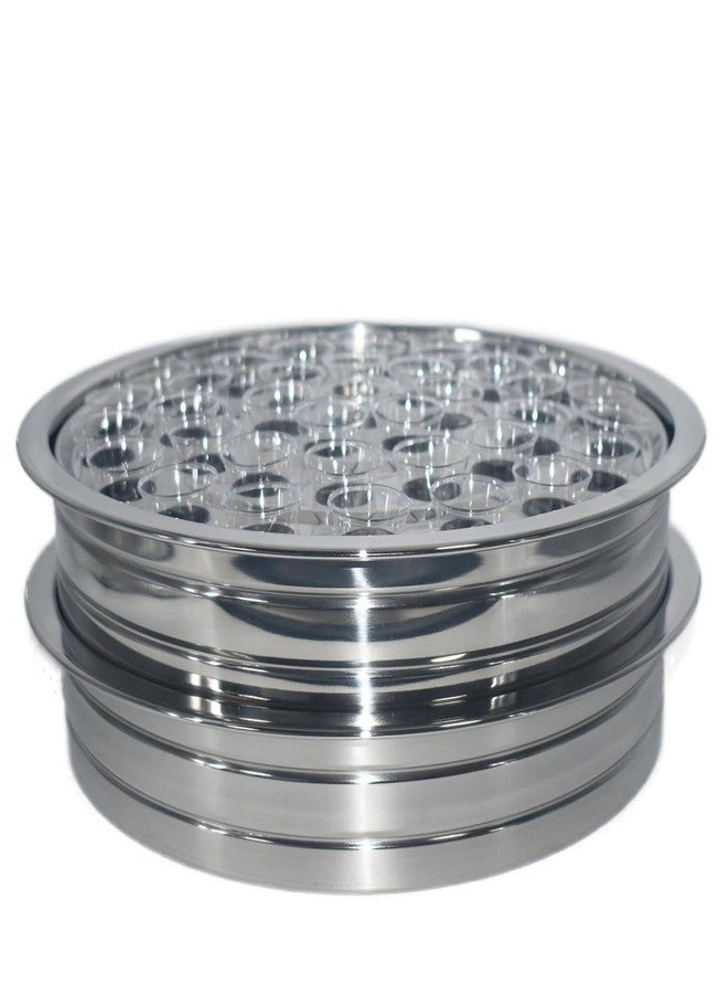 SruiSwei 2 Pcs Communion Cup Trays for Church Service,2 Stackable Communion Serving Trays,Church Communion Trays Serving Ware Sets W/ 160pcs Disposable Cups - Image 1