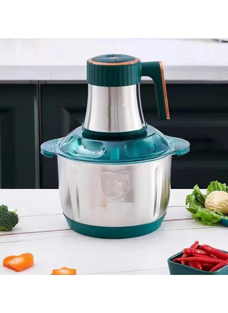 ONPRIX Onprix 4 Speed Electric Meat Grinder With Handle Food Processor Stainless Steel Portable Manual Machine Meat Vegetable and Onion Chopper  - Image 1