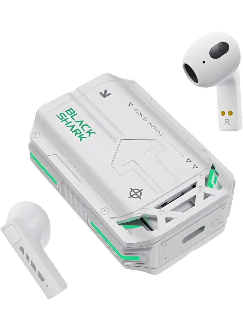 بلاك شارك T11 TWS Wireless Gaming Earbuds White - Image 1