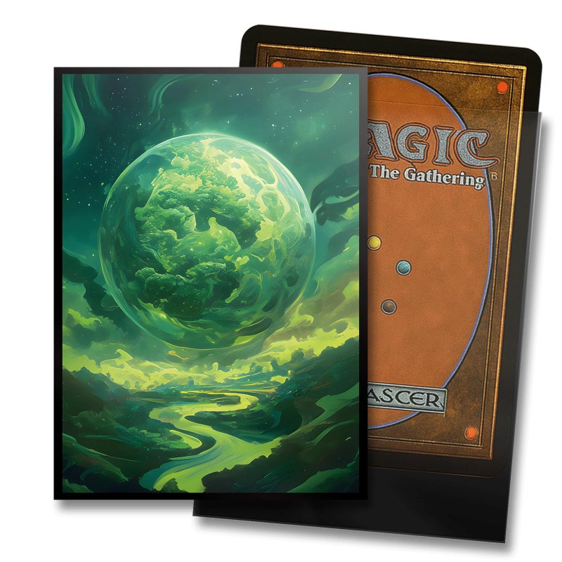 Kiiransr MTG Card Sleeves - Forest - Planet Basic Lands Series - Ultra Clear Front & Matte Finish Back, 100 Count Standard Size Matte Art Sleeve for Magic The Gathering - Image 2