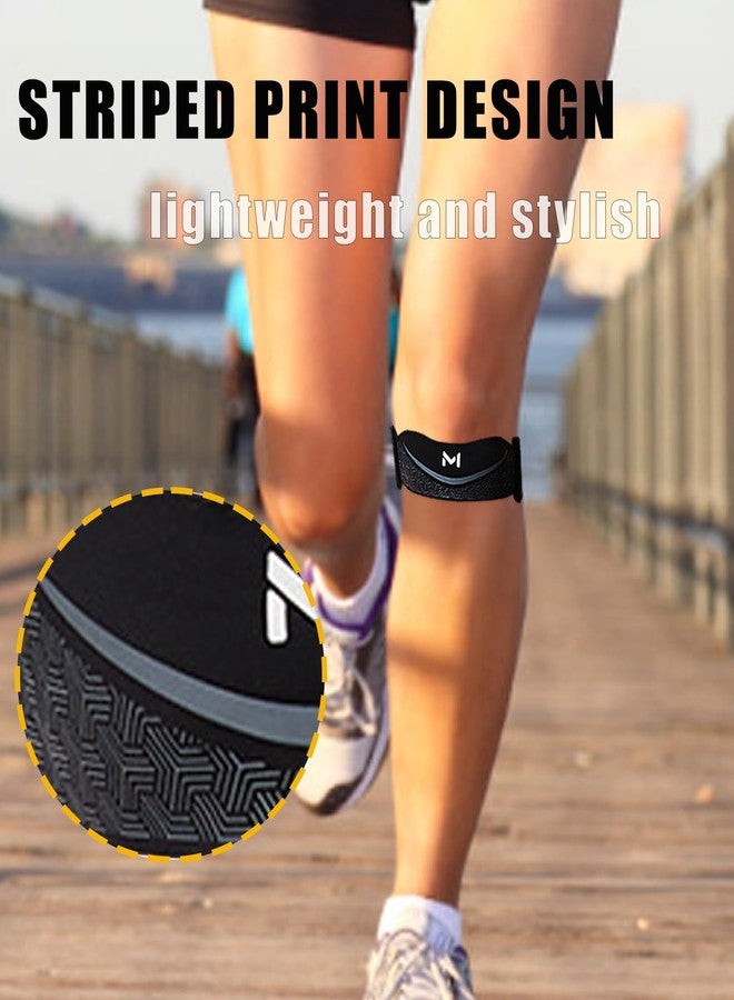FVVWVV 1 Pack Patellar Tendon Support Strap for Women and Men, Adjustable Knee Braces for Pain Relief for Tendonitis, Tennis, Running, Workout, Hiking(Black,One Size) - Image 2