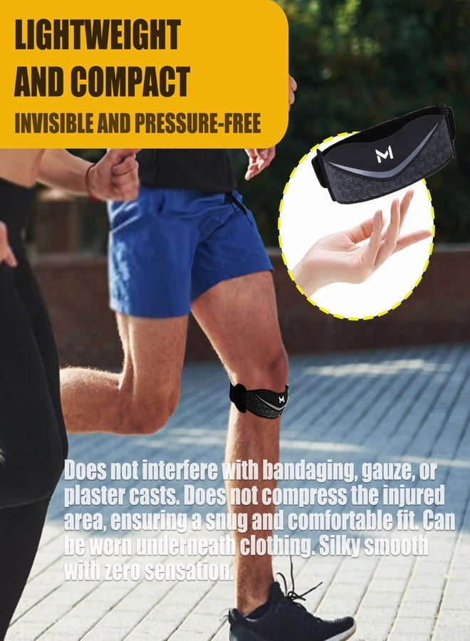 FVVWVV 1 Pack Patellar Tendon Support Strap for Women and Men, Adjustable Knee Braces for Pain Relief for Tendonitis, Tennis, Running, Workout, Hiking(Black,One Size) - Image 3