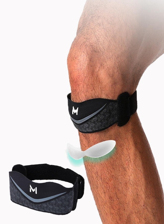 FVVWVV 1 Pack Patellar Tendon Support Strap for Women and Men, Adjustable Knee Braces for Pain Relief for Tendonitis, Tennis, Running, Workout, Hiking(Black,One Size) - Image 1