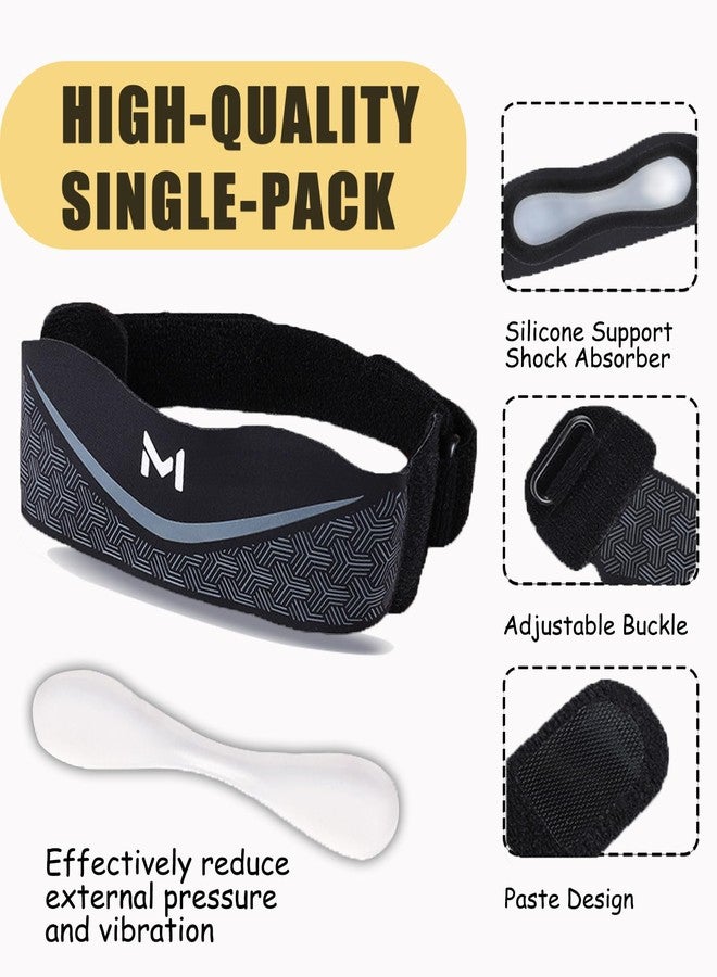 FVVWVV 1 Pack Patellar Tendon Support Strap for Women and Men, Adjustable Knee Braces for Pain Relief for Tendonitis, Tennis, Running, Workout, Hiking(Black,One Size) - Image 5