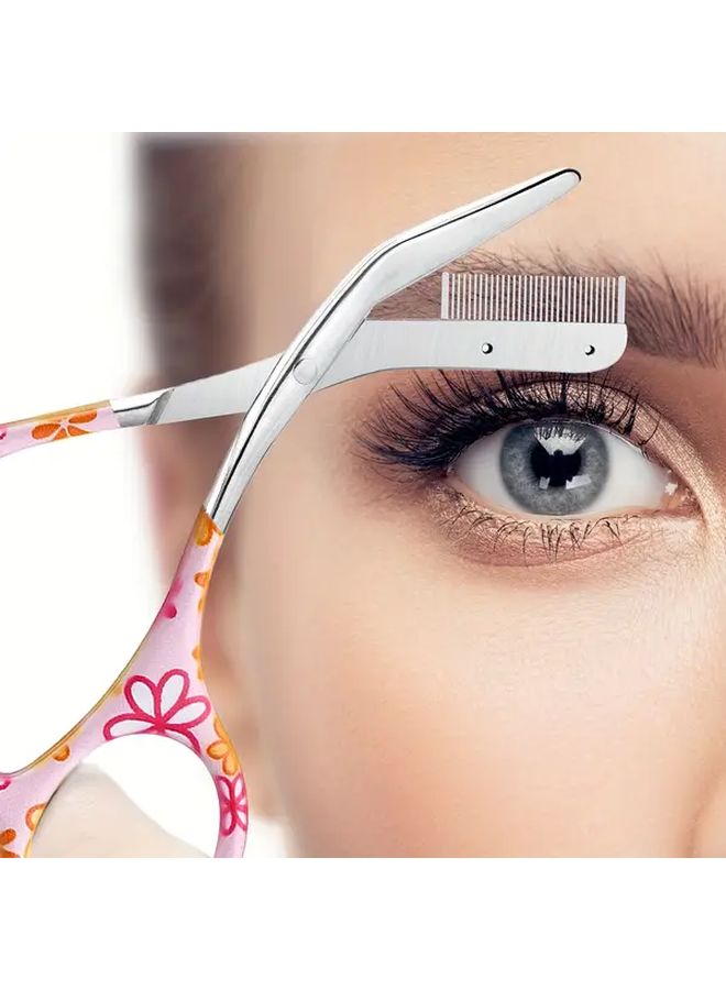Professional Eyebrow Trimming Scissors Stainless Steel Hypoallergenic Shaping Grooming - Image 1