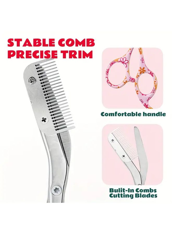 Professional Eyebrow Trimming Scissors Stainless Steel Hypoallergenic Shaping Grooming - Image 2