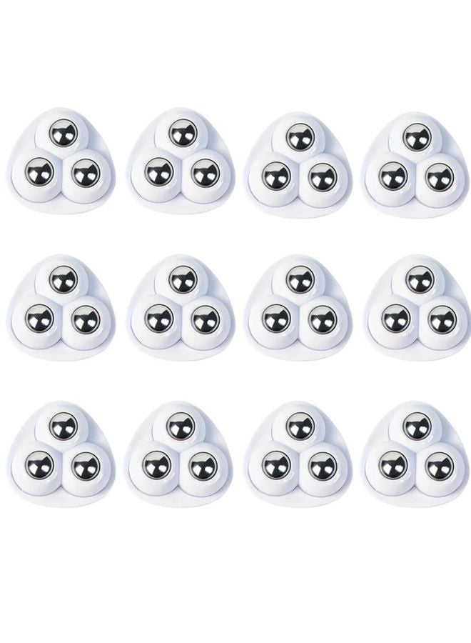 White Heavy Duty 360 Swivel Casters With Stainless Steel Bearings Tool Free Installation - Image 1