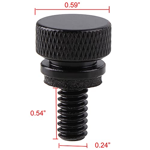 Lubinxun Stainless Steel Seat Bolt Rear Mount Screw Black Compatible with Harley Davidson 1996-2025 - Image 3
