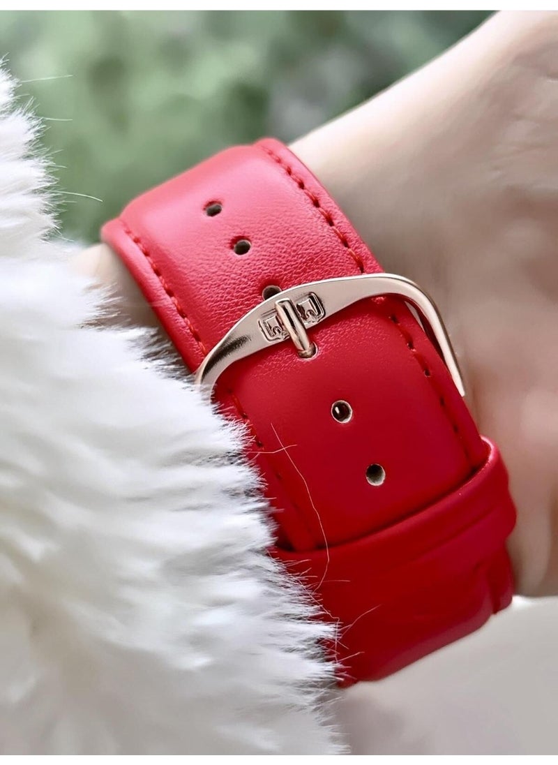 Q&Q vintage Women's Leather Band Wristwatch  - Image 3
