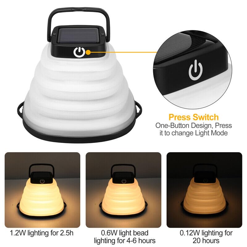 CozyCrest Camping Lantern Portable LED Camping Lamp Waterproof Camping Lights 3 Lighting Modes Powerful Magnet Tent Lights for Camping Fishing Power Outage Pack of 1 - Image 4