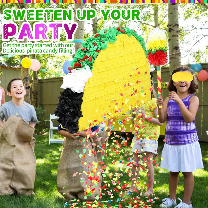 Pardecor 27" Large Taco PiÃ±ata for Birthday Party Decoration â€“ Vibrant Cinco de Mayo, Taco Bout a Party, Mexican Theme Bash Taco Tuesday - Image 4