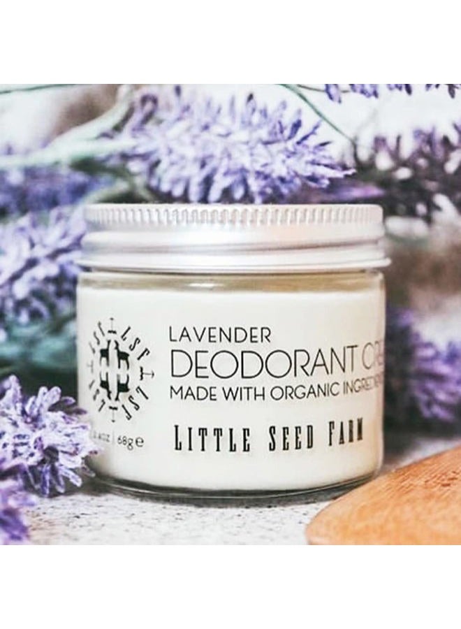Little Seed Farm All Natural Deodorant Cream, Aluminum Free Deodorant for Women or Men, 2.4 Ounce - Lavender - Image 2