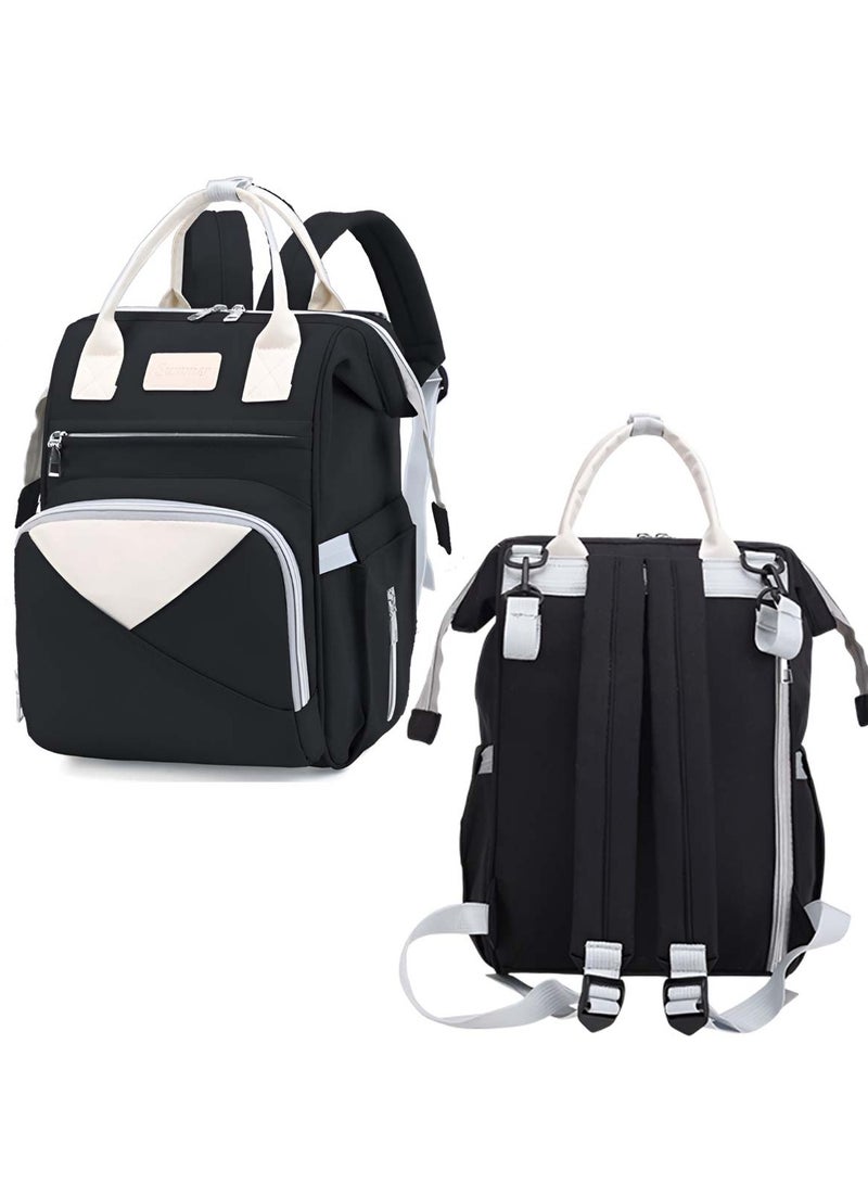 Huitich Black Mum's Multi-Functional Baby Travel Backpack  - Image 1