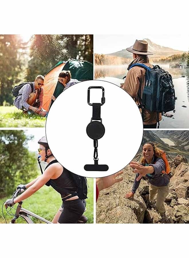 2PCS Extendable Chain Lanyard, Anti-theft Phone Tether, Anti-Drop Retractable Phone Holder Clip For Travel Hiking - Image 4