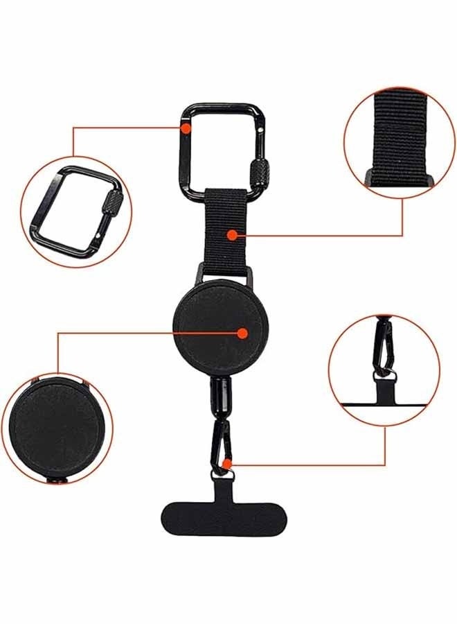 2PCS Extendable Chain Lanyard, Anti-theft Phone Tether, Anti-Drop Retractable Phone Holder Clip For Travel Hiking - Image 5