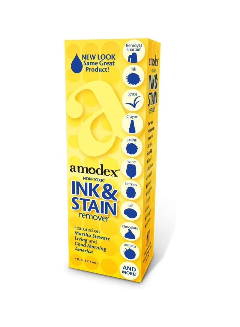 Amodex Products Inc Amodex Ink and Stain Remover Cleans Marker Crayon Makeup from Furniture Skin Clothing Fabric Leather - Image 1