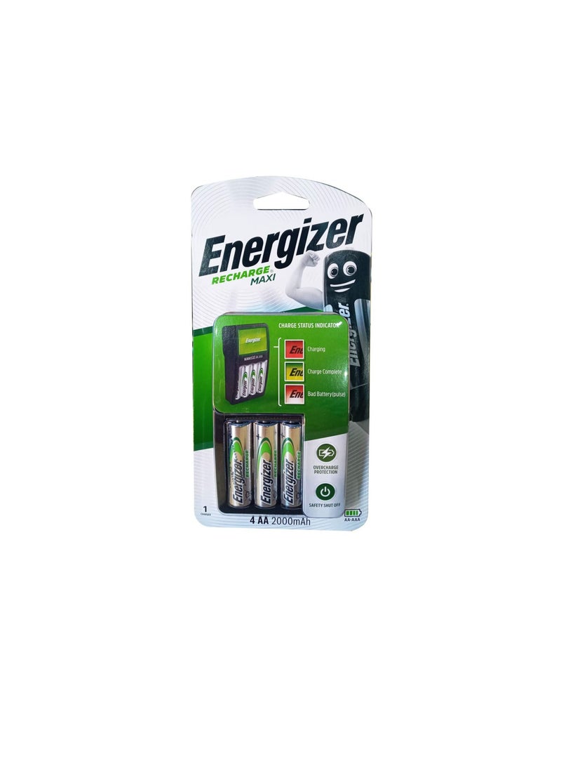 Energizer Maxi Charger with 4 x AA Battery, 2724635355691, RECHARGEABLE - Image 2