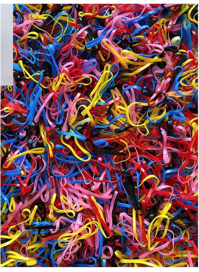 1000pcs Multicolour Mini Disposable Elastic Hair Ties With 1.2 cm Diameter, Suitable For Daily Hair Styling Ponytail Kids girl Hair - Image 2
