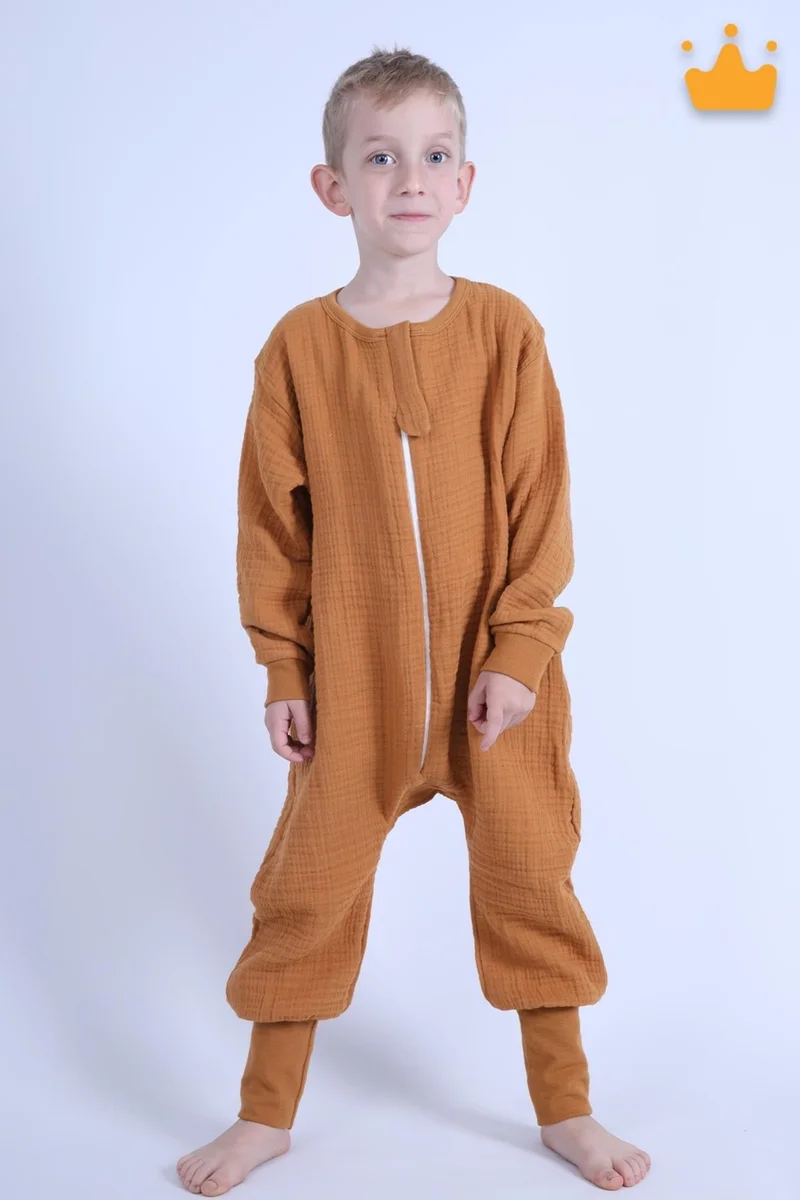 بيجيسا 2-8 Years 1 Tog 4 Layer Muslin Kids Sleeping Bag Unisex Long Sleeve Sleeping Bag