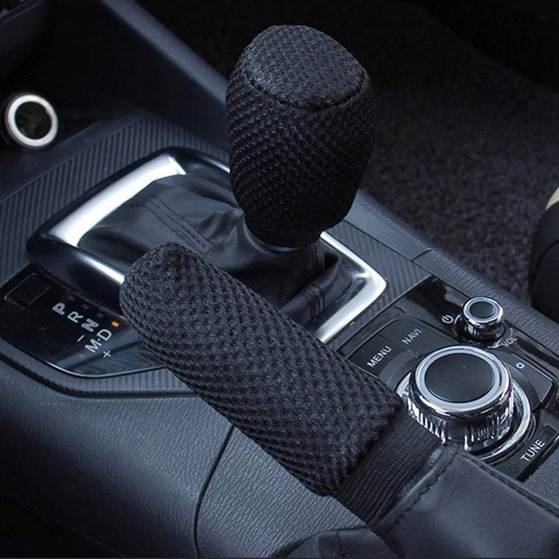 cheekyglo Car Hndrke Cover, Universal Ger Shift Cover Car Interior Protector ccessories nti-Slip Hndrke Ger Shift Protector Cover for Car SUV Truck,eige-Beige - Image 4