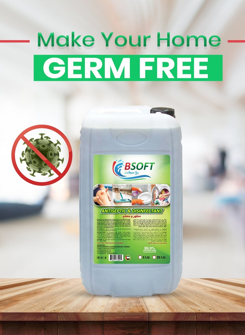 BSOFT Disinfectant & Antiseptic Liquid – Home & Surface Cleaning (25L) - Image 4