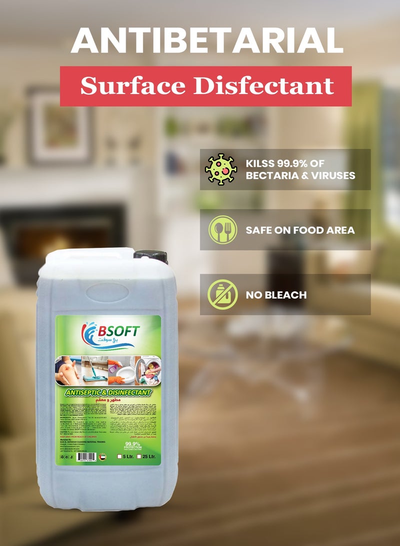 BSOFT Disinfectant & Antiseptic Liquid – Home & Surface Cleaning (25L) - Image 5