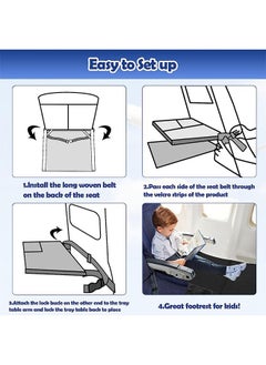 Airplane Seat Extender for Kids, Portable Travel Airplane Footrest, Baby Airplane Bed with Side Pockets, Flying Travel Essentials with Extended Area 11*4.7 in for Leg Rest & Lie Down (Black) - pzsku/Z310B5784EE4DD0B4C2ACZ/45/_/1687230960/5bbcfc67-2e31-4ce8-927a-f353699d12b1