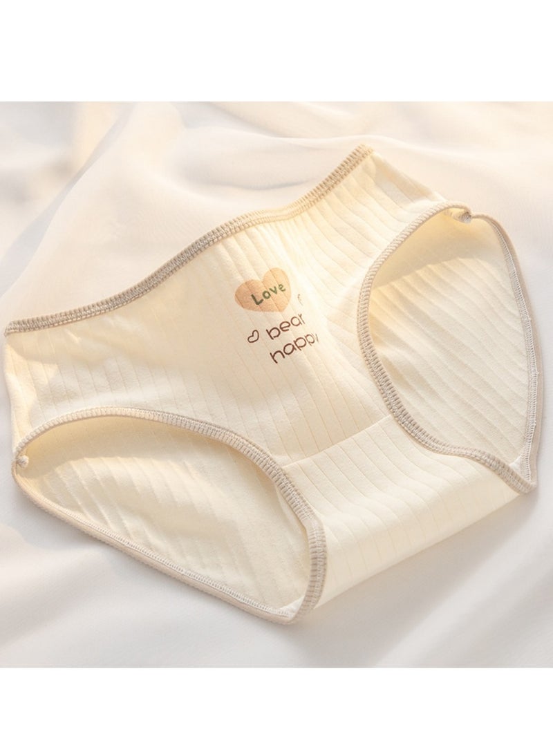 مجموعة من 5 ملابس داخلية قطنية أنيقة بخصر متوسط، ملابس داخلية مريحة وجيدة التهوية للفتيات - Image 4