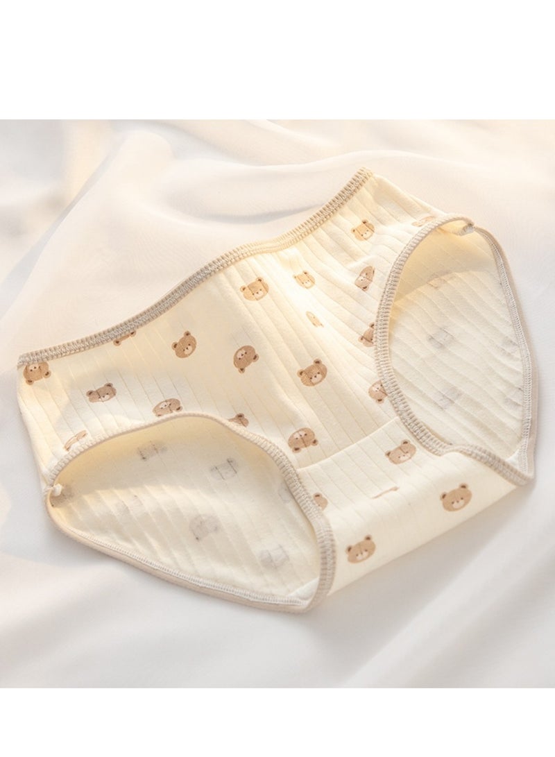 مجموعة من 5 ملابس داخلية قطنية أنيقة بخصر متوسط، ملابس داخلية مريحة وجيدة التهوية للفتيات - Image 5