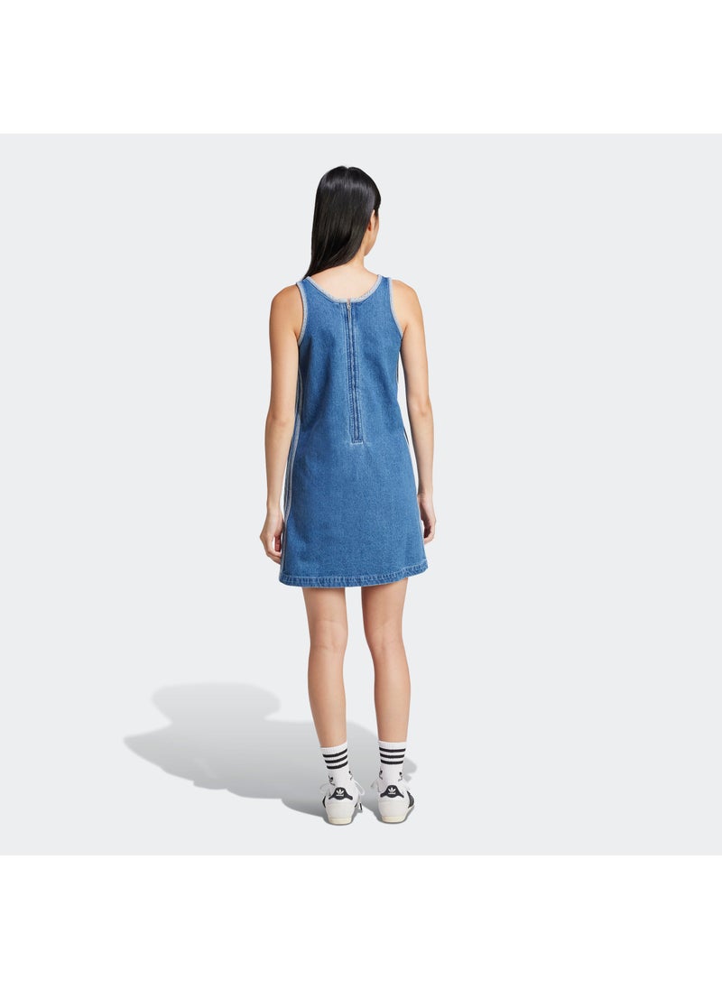 adidas Originals - Adicolor Denim 3 Stripe Tank Dress - Image 1
