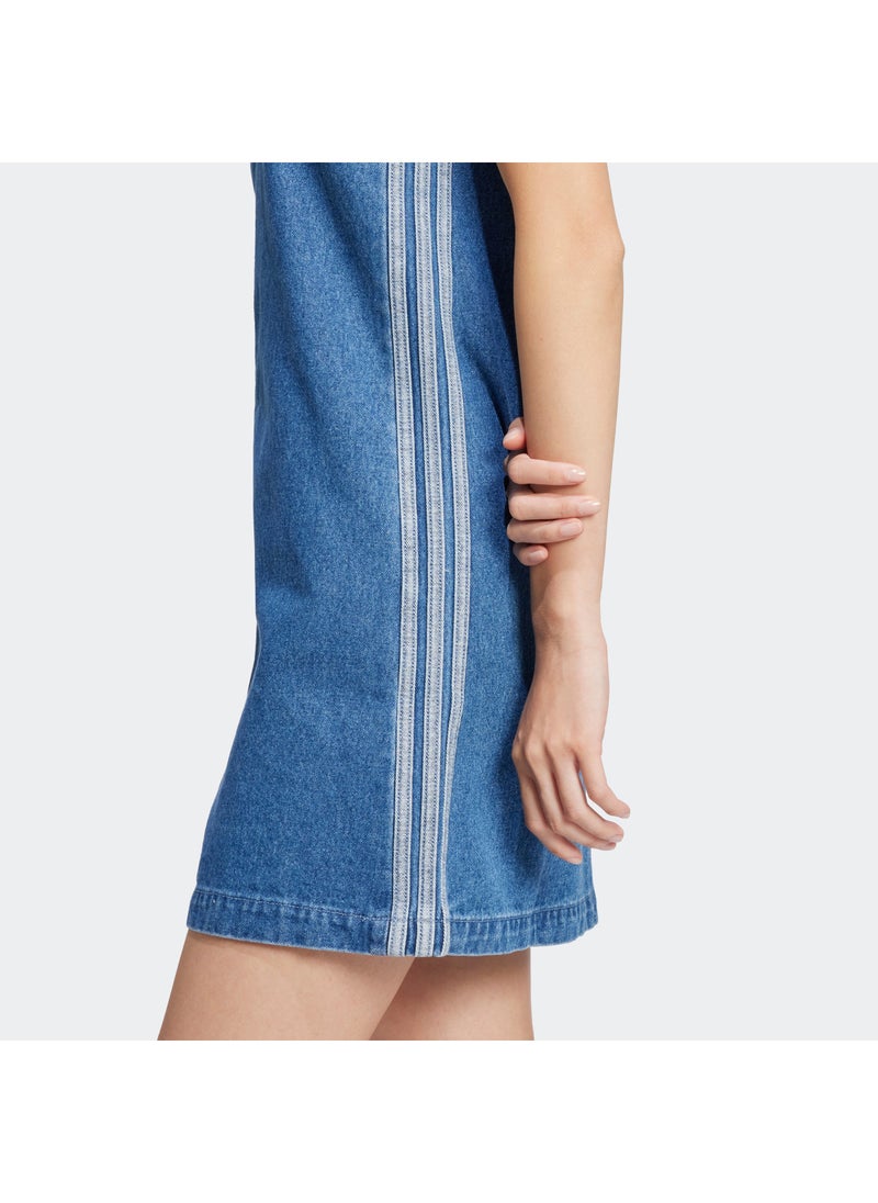 adidas Originals - Adicolor Denim 3 Stripe Tank Dress - Image 1