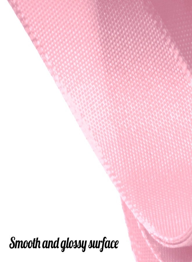 Flezoo 25 Yards Pink Satin Ribbon 1 1/2inch, Single Face Polyester Silk Fabric Hair String Ribbon for Craft, Flower Bouquets, Gift Wrapping, Wedding, Bow Making and Valentines Decoration - Image 2