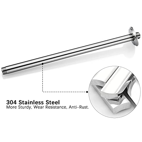Anpean 16 Inch Shower Arm and Flange Brushed Nickel, Ceiling Mounted Shower Arm for Rain Shower Head - Image 5