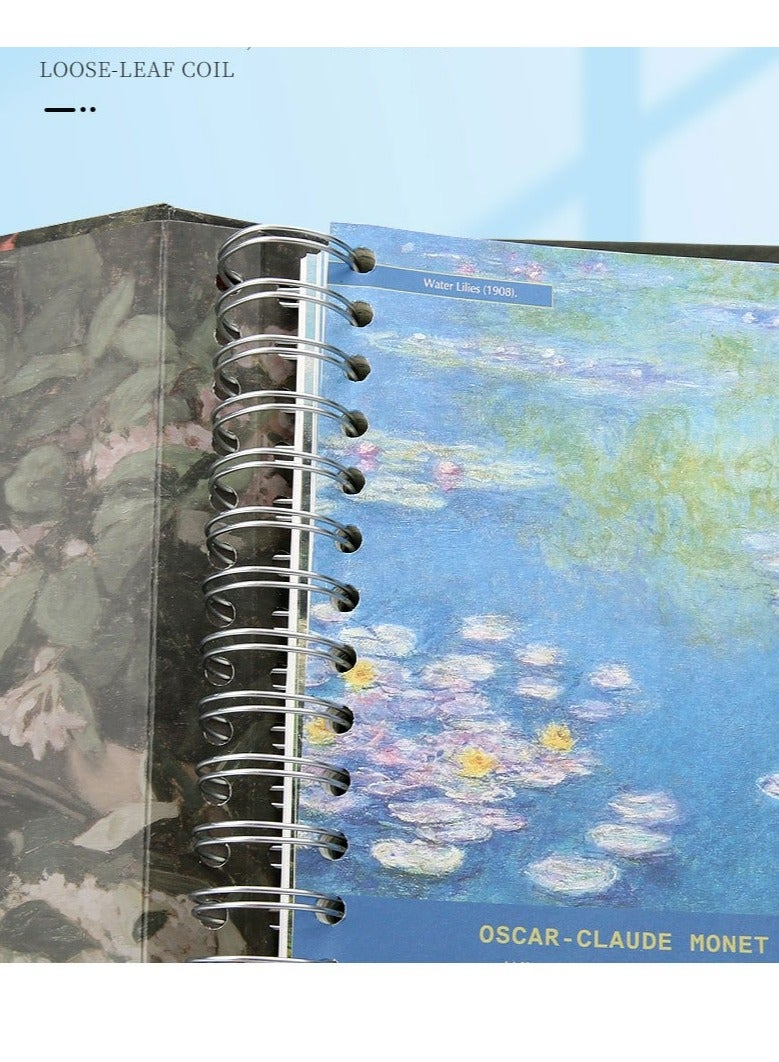 CMGTYYD Monet's Flower Notebook Diary Notebook A5 Vintage Planner Memo Notebook Weekly Planner With Stickers - Image 3