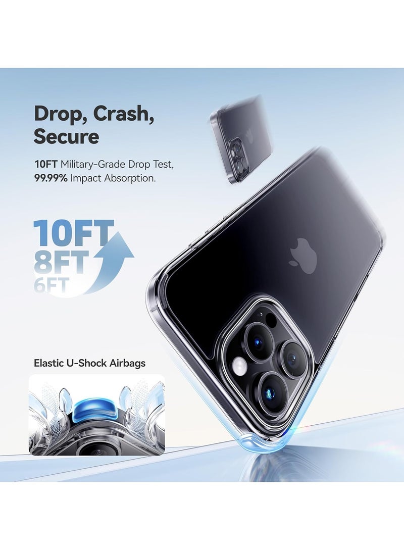 DUSALA For iPhone 15 Pro Case Crystal Clear, [Never Yellow Technology] [12FT Mil-Grade Protection] Transparent Slim Cover Women Men for iPhone 15 Pro  Phone Case 6.1 inch, Clear - Image 3