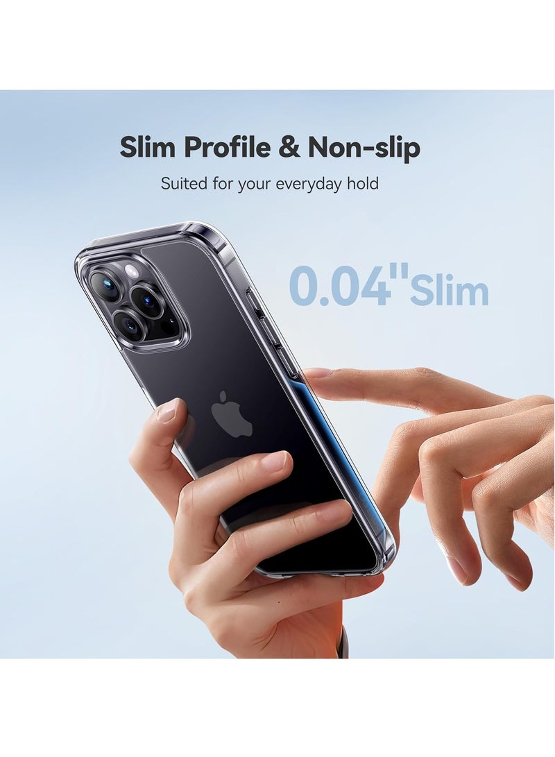 DUSALA For iPhone 15 Pro Case Crystal Clear, [Never Yellow Technology] [12FT Mil-Grade Protection] Transparent Slim Cover Women Men for iPhone 15 Pro  Phone Case 6.1 inch, Clear - Image 5