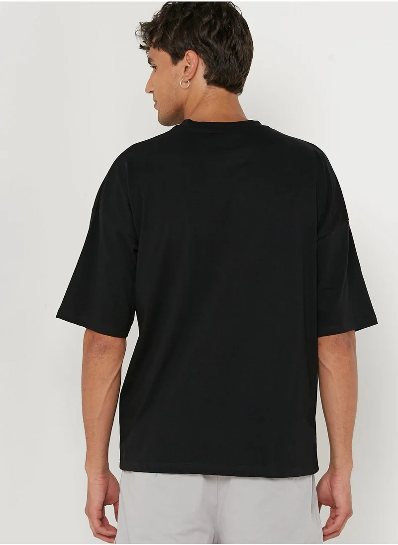 Urban Haul Black Panther Oversized Crew Neck T-Shirt