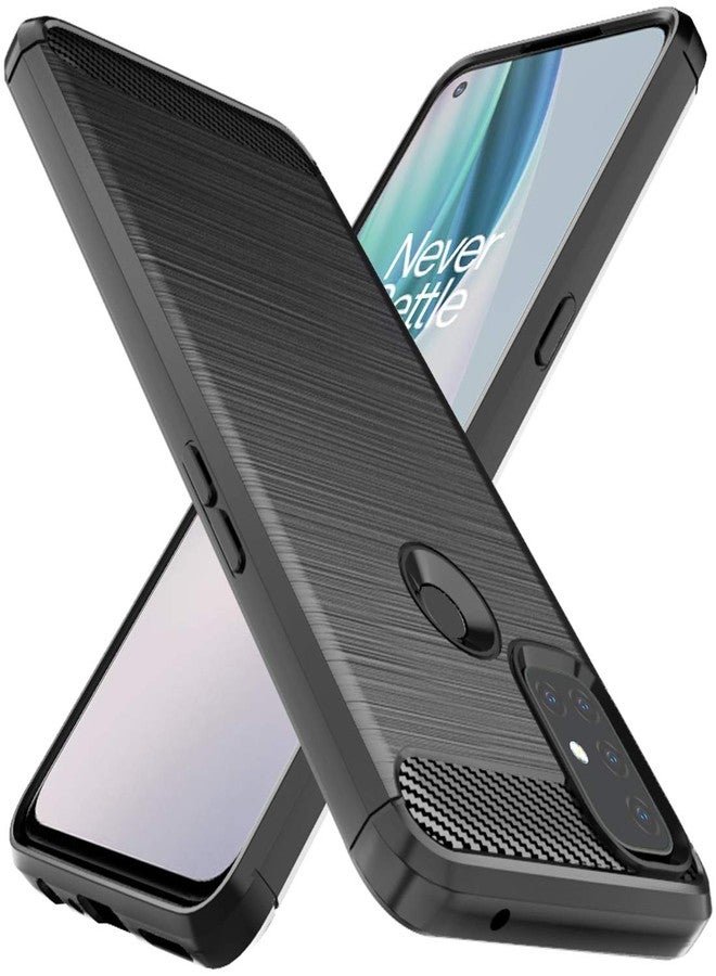 أوسوفر غطاء حماية مرن من مادة TPU المطاطية لامتصاص الصدمات لهاتف OnePlus Nord N10 5G (أسود) من Osophter - Image 1