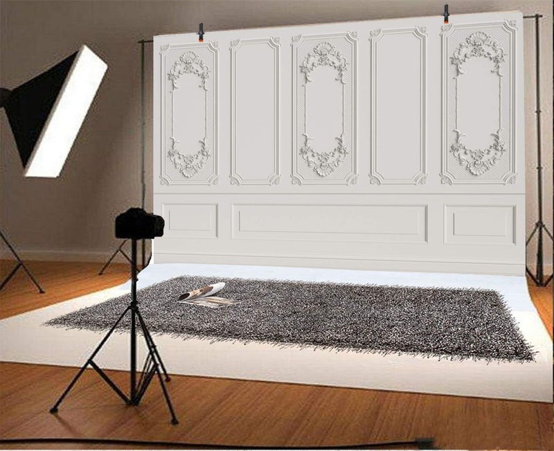Leyiyi 12x8ft Vintage Room Inside Backdrop European Frame Modern House French Castle Cementery Wall Retro Style Photo Background Cowboy Kids Birthday Portrait Studio Prop Vinyl Wallpaper - Image 2