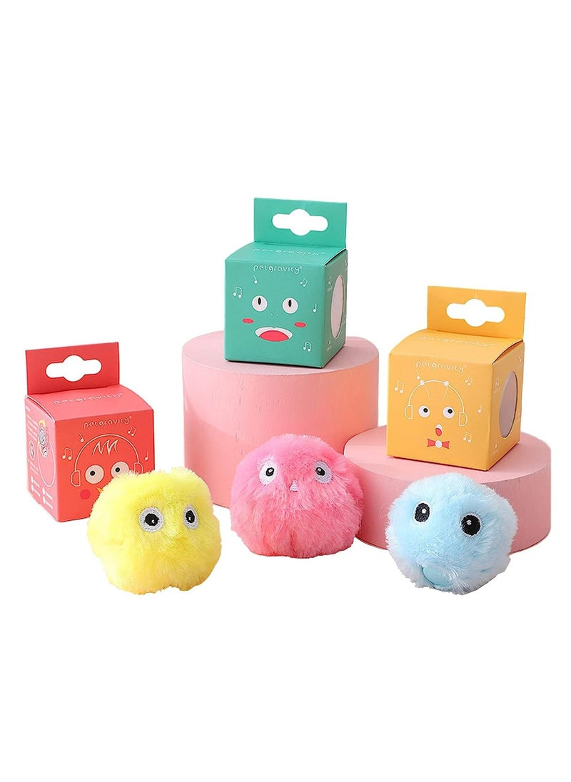 Arabest - Set of 3 cat toys, automatic cat toy balls, voice cricket frog, funny cat chewing toy balls with rechargeable cat, smart interactive for indoor cats. - Image 1