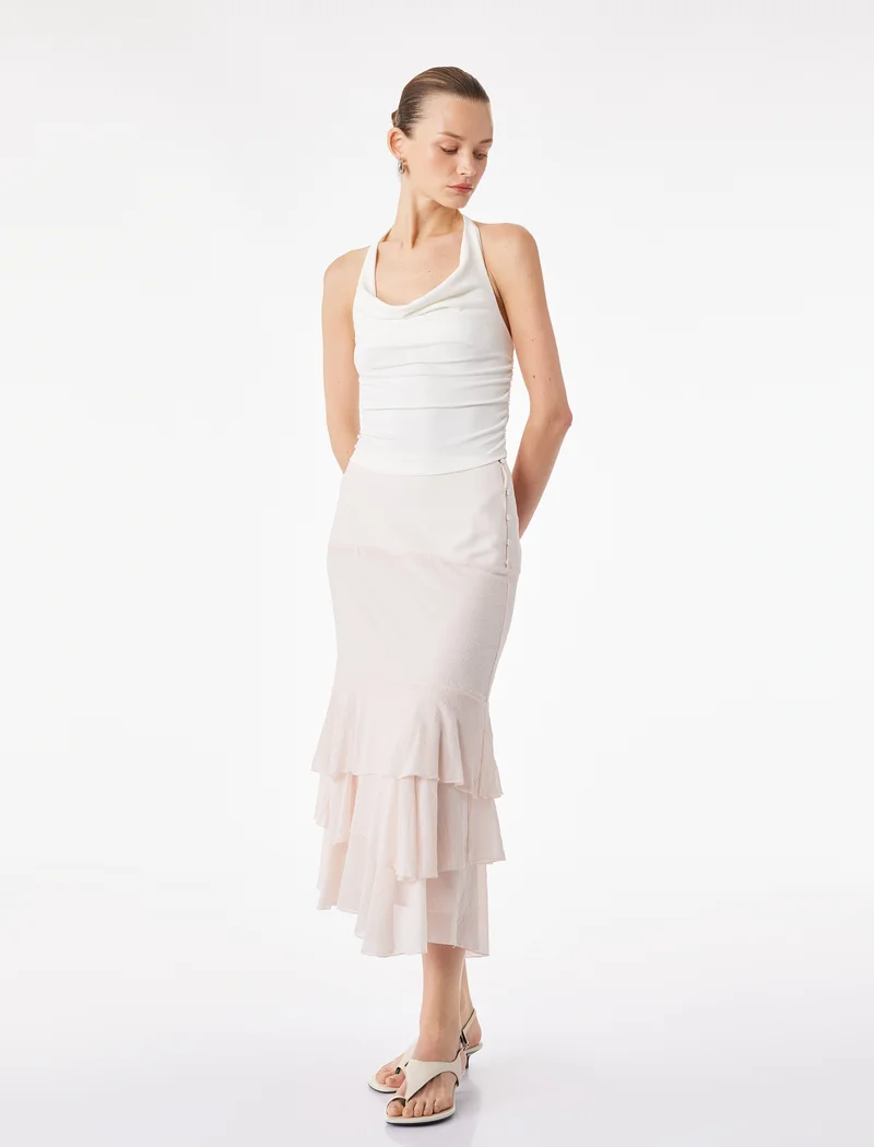 KOTON Chiffon Midi Skirt