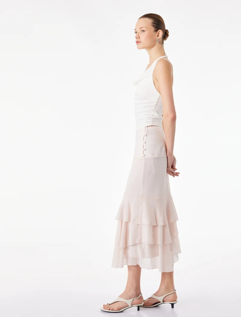 KOTON Chiffon Midi Skirt