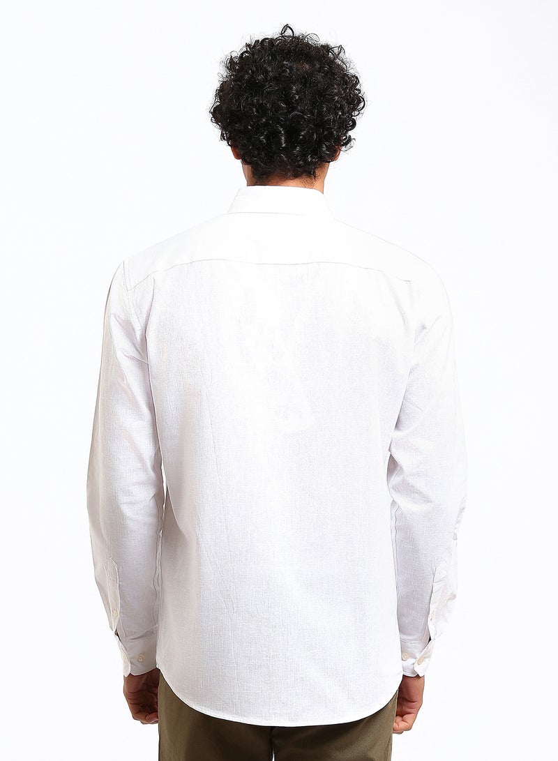 LC WAIKIKI Regular Fit Long Sleeve Linen Blend Men's Shirt - Image 5