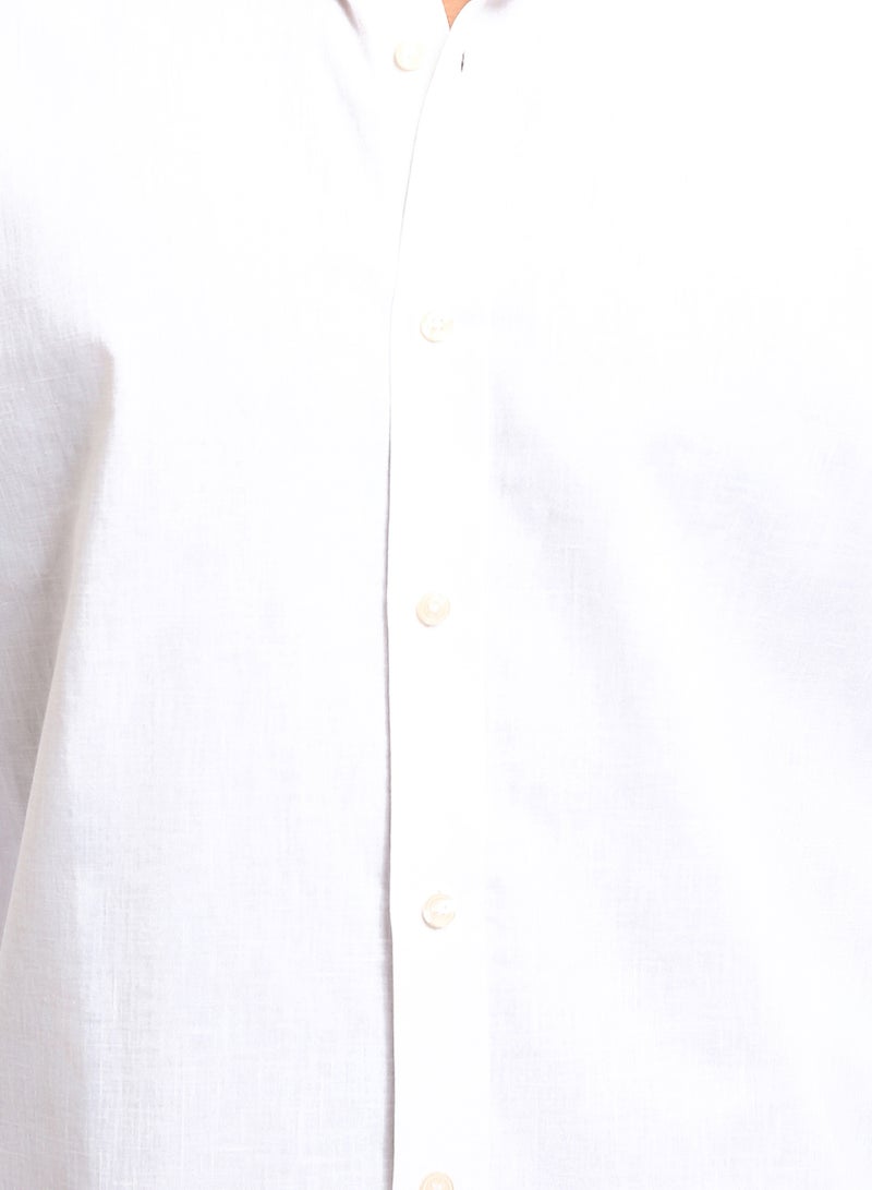 LC WAIKIKI Regular Fit Long Sleeve Linen Blend Men's Shirt - Image 3