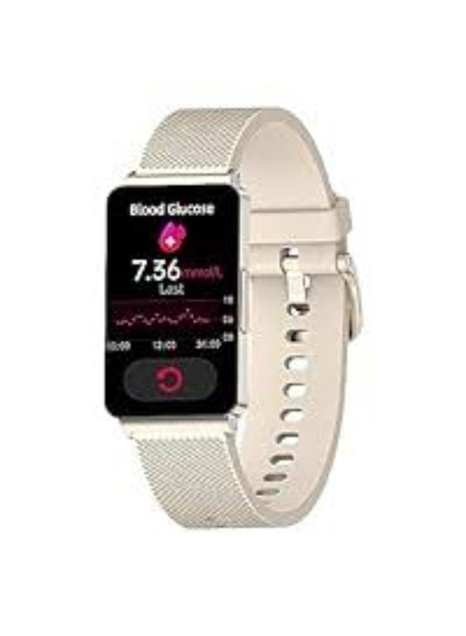 EP08 Smart Watch 1.57 Inch Color Display, Blood Sugar, Heart Rate & Blood Pressure Monitoring (Gold)