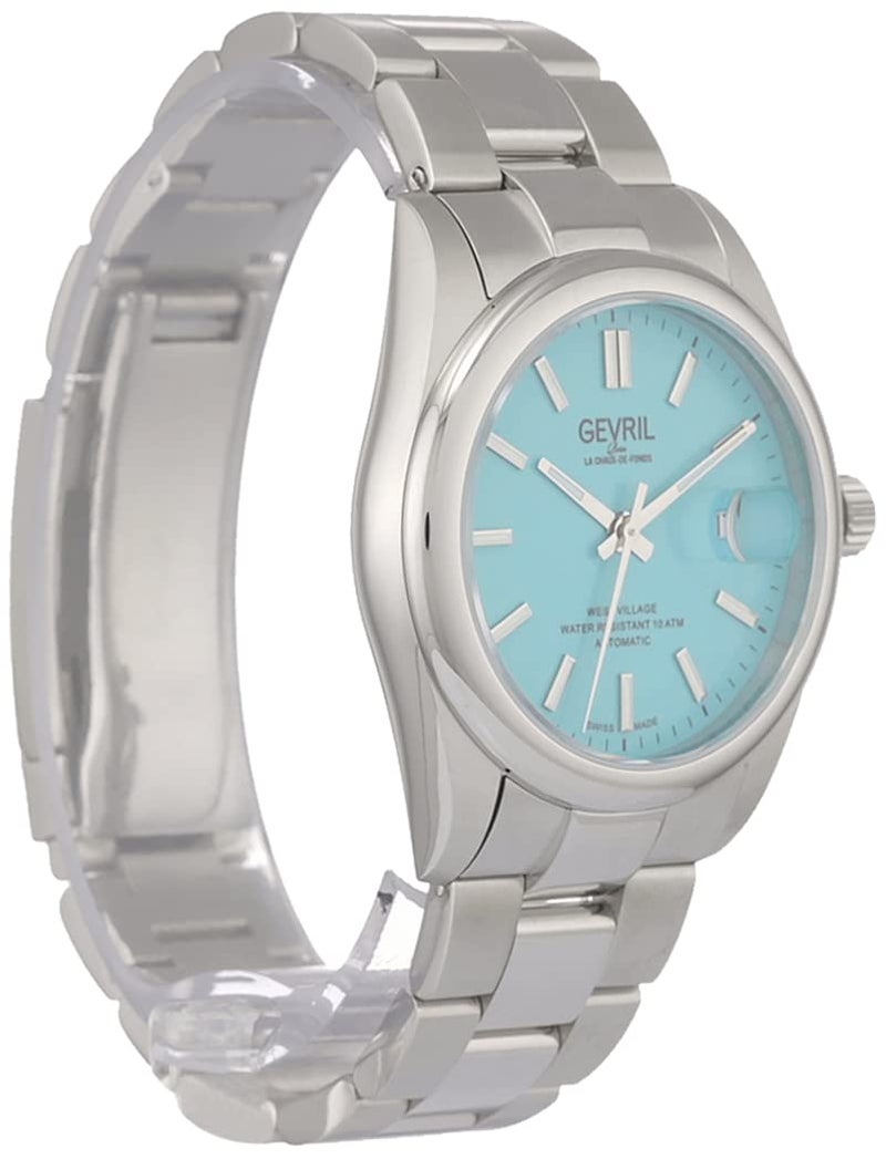 Gevril 48911 Men's West Village Automatic Watch, 316L Stainless Steel Bracelet with Deployment Buckle - Image 3