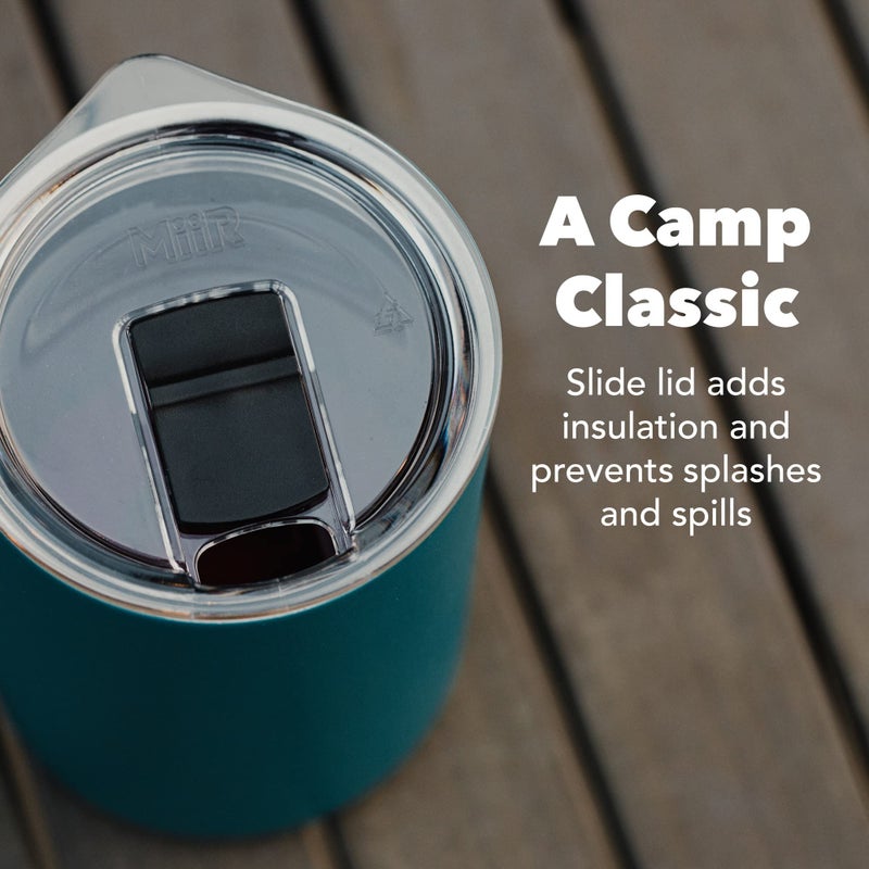 MiiR Camp Cup, 12oz - Double Wall Vacuum Insulated, Stainless Steel with Splash-Proof Slide Lid - Image 2